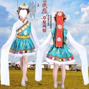 直供藏族舞蹈服装女 舞蹈演出服元旦儿童民族服装男童表演服