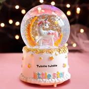 圣诞节公主水晶球雪花音乐盒八音盒，小女孩儿童周岁，生日小礼物摆件