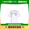 香港直发msgm女士白色银色印花棉质短袖t恤3041mdm1802172980