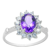 925银紫水晶戒指
