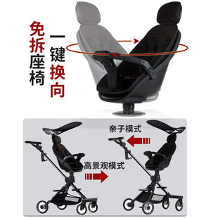 KELEIGE溜娃婴儿推车轻便折叠伞车0-3岁简易双向儿童手推车一键折