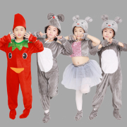 小老鼠儿童演出服头饰，元旦动物表演服小老鼠吃辣椒，舞台装舞蹈服装