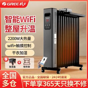 格力电暖气家用取暖器13片wifi智能客厅节能电热油汀NDY22-X6022B
