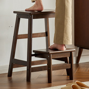 实木阶梯凳家用客厅换鞋凳创意多功能楼梯凳高板凳简约可折叠凳子