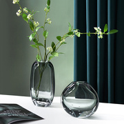 琉璃花瓶创意简约现代轻奢客厅家居样板房软装插花玻璃装饰品摆件