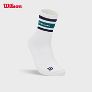 Wilson威尔胜24年中性袜子抗菌面料舒适网球运动高腰袜