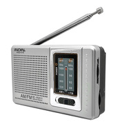 r2011便携式两波段老人，收音机amfm复古老式立体声，半导体广播家用