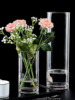 富贵竹透明圆柱直筒玻璃，花瓶水培花器水养家用摆件