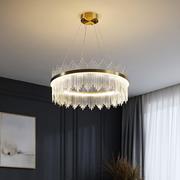 雷士照明现代简约客厅吊灯，轻奢法式水晶，吊灯餐厅卧室灯中山灯具