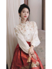 新中式国风改良明制汉服汉元素红色马面裙子女日常夏装搭配一整套