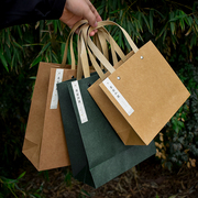 复古茶叶罐牛皮手提袋送装袋加厚纸袋红绿茶礼盒袋袋定制