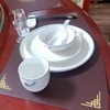 扇形餐垫中式酒店皮革圆桌餐桌，垫餐垫防水防油餐具垫高级感隔热垫