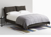 亿海轩北欧布艺床单双人，1.2米可拆洗软包小户型布床1.8榻榻米床