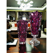 捷克进口oeia亚水晶玻璃花瓶，红色送礼欧式装饰花瓶
