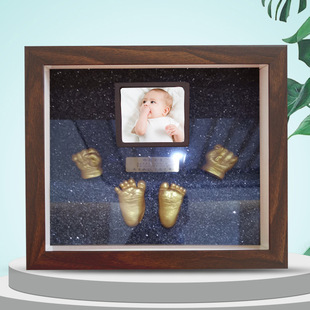 婴儿手膜脚膜印泥小孩脚印纪念宝宝手足印泥相框胎毛套装创意永久