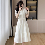 新中式国风洋装独特短袖连衣裙女夏季2024年裙子日常改良旗袍