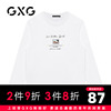 GXG男装热气球印花23秋季百搭圆领休闲纯棉长袖T恤