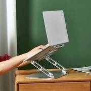 笔记本电脑散热器支架铝合金折叠升降式风扇带USB拓展坞14寸13.3