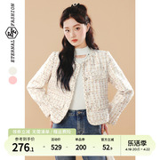 EF高级感时尚名媛小香风短款外套2024春季法式优雅气质通勤上衣女
