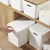 加厚收纳盒杂物收纳筐厨房，柜子塑料整理箱长方形白色储物筐书桌框