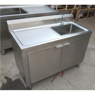 整体不锈钢厨房集成一体多功能水池整体橱柜双水槽加厚水槽饭