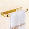 全铜毛巾环浴室短毛巾杆单杆免打孔擦手挂架轻奢金色卫生间毛巾架