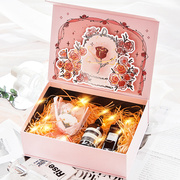 礼物盒空盒情人节礼盒包装盒生日盒子粉色精美送女友盒高级感