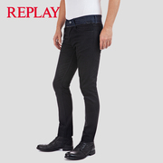 REPLAY牛仔裤男士休闲裤小脚铅笔裤黑色WILLBI窄脚版