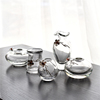 欧式简约迷你透明玻璃艺术小花瓶，壁橱装饰摆件，精油瓶水培居家桌面