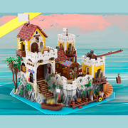 埃尔多拉多要塞积木海盗系列手办模型，渔村城堡小镇拼装玩具礼物男