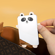 创意手机贴超薄迷你随身便携小镜子可爱卡通，熊猫学生补妆镜高颜值