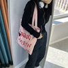 韩国ins女学生粉色，单肩包大容量托特包百搭通勤手提袋，百搭帆布包