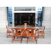 中式红木家具茶桌缅甸花梨木，功夫茶桌仿古实木，茶台茶桌椅组合