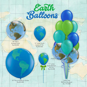 地球仪波波球圆形铝箔，生日装饰布置世界地球日，进口地图乳胶气球