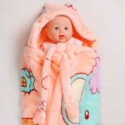 婴儿被抱秋冬加厚外出包裹抱毯睡袋季新生儿防惊跳宝宝绒儿童披风