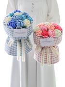创意毛线针织花束diy手工织品材料包玫瑰女友闺蜜母亲节生日礼物