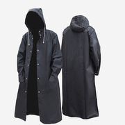 雨衣黑色长款全身外套便携式上衣防水雨披男士大码加大加厚风衣款