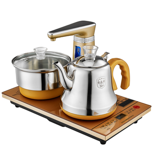 惟聚全自动上水电热烧水壶泡茶专用茶桌嵌入式抽水功夫茶具电磁炉