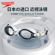 speedo速比涛近视泳镜高清防雾防水左右度数，不同舒适贴合游泳眼镜