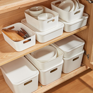 日式家用厨房收纳盒塑料，收纳筐抽屉整理盒桌面，杂物化妆品收纳盒