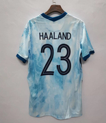 挪威球衣2021国家队客场23号哈兰德10号厄德高蓝色足球服套装定制