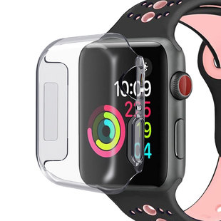 星图适用全包裹屏幕软壳苹果手表保护套applewatch免贴膜series6硅胶，tpu透明iwatch4代5边框40mm44防刮se