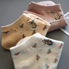 夏季薄款日系网眼透气袜子女士刺绣棉质可爱低帮短筒个性潮船袜