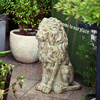 花园摆件庭院户外狮子摆件装饰仿真动物雕塑别墅，门厅布景民宿院子