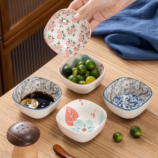 3个装厨房调味碟创意日式家用醋碟个性蘸料碟酱油调料碗陶瓷碟子