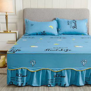席梦思床罩床裙式床套单件，防尘保护套1.5米1.8m床单，床垫床笠防滑