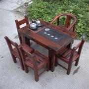 老船木茶桌椅组合阳台茶几实木迷你桌户外功夫茶桌客厅户型 1