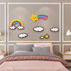 创意卡通星空贴纸自粘卧室，儿童房间床头背景墙装饰亚克力立体墙贴