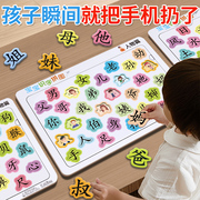 婴幼儿识字拼图儿童知识认字神器3到6岁宝宝看图汉字卡片