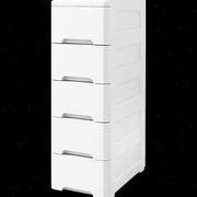 夹缝收纳柜窄缝储物柜白色加厚1848宽抽屉式置物柜厨房塑料柜子